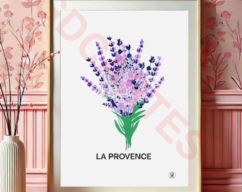 Provence poster, Provence map, lavender, Print, Map, Print, Deco, City, Gift