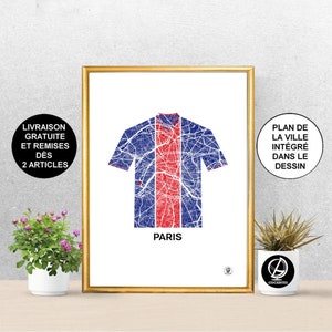 Paris Poster, Paris Karte, Fußball, Poster, Kunst, Druck, Karte, Impression, Deko, Stadt