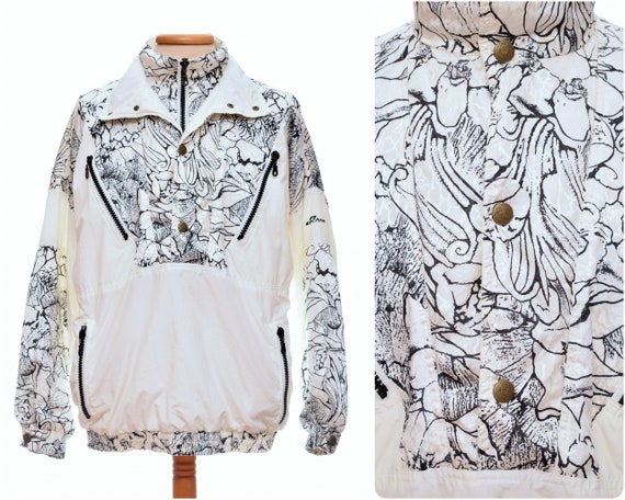 Black/White Vintage Ski Jacket / Etsy
