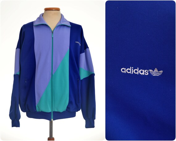 80s/90s Adidas TRACKSUIT TOP / Size Mens D8 XL Extra-large / | Etsy