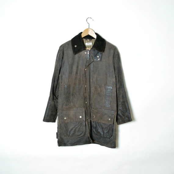 Leather field JACKET men size S Best Connections - image 1