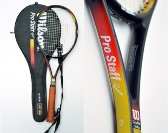 Wilson Pro Staff Classic vintage Tennis Racket racquet with bag Fairway grip 3