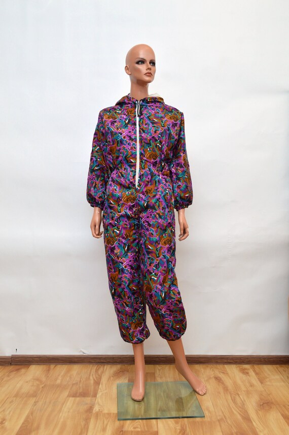 vintage retro 80s 90s SKI SUIT onesie, all in one… - image 3