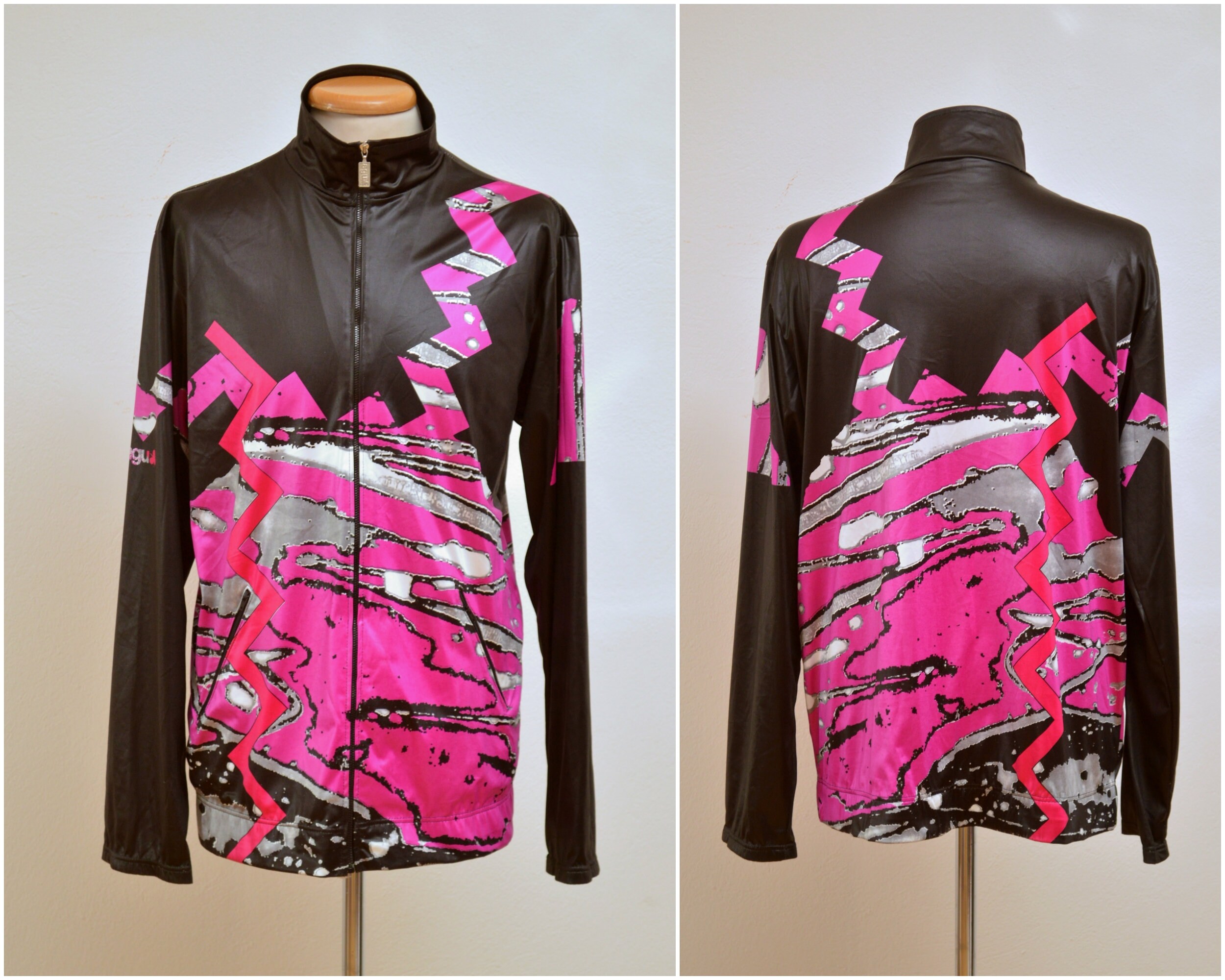 Vintage 80s 90s Cycling JACKET by AGU 