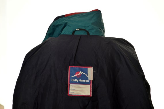 Vintage Rain Jacket by Helly Hansen / Retro 90s Outdoor Windbreaker / Mens Size L / Nylon Parka
