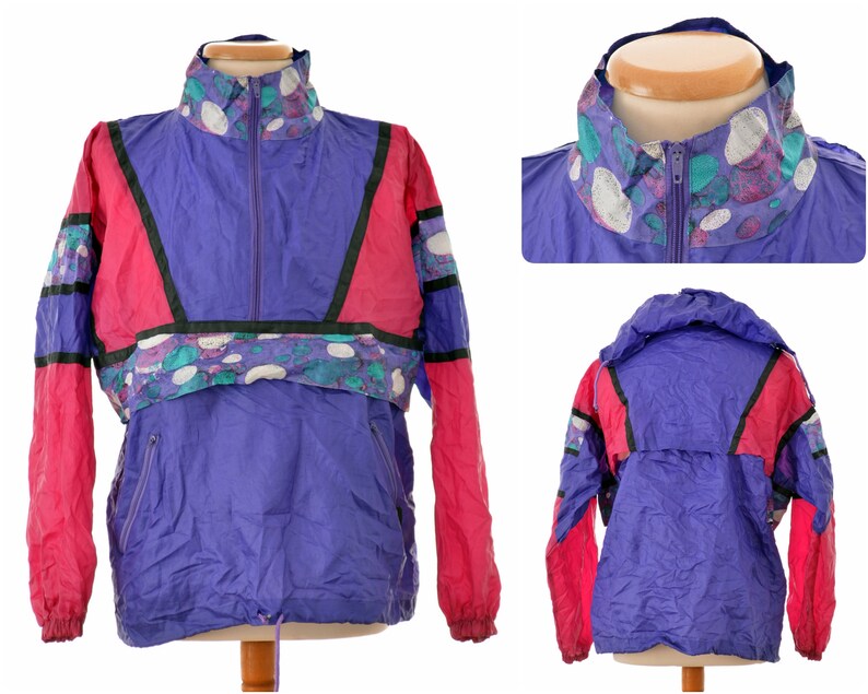 80s 90s neon RAIN JACKET by Super Champ vintage retro windbreaker cagoule mens size Medium nylon 80s 90s neon RAIN JACKET by Super Champ vintage retro windbreaker cagoule mens size Medium nylon