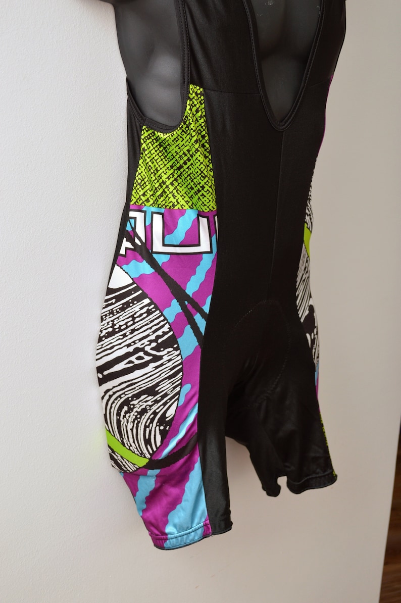 rad 80s 90s Cycling BIB Shorts by DE MARCHI men/'s size xl extra large made in Italy neon fluo colours