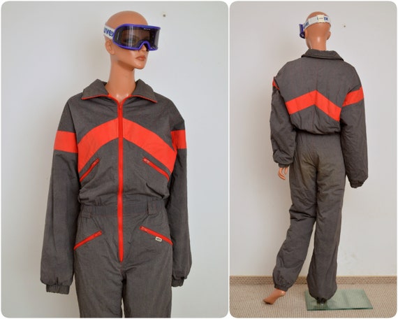 Vintage Gray Jumpsuit / Etsy