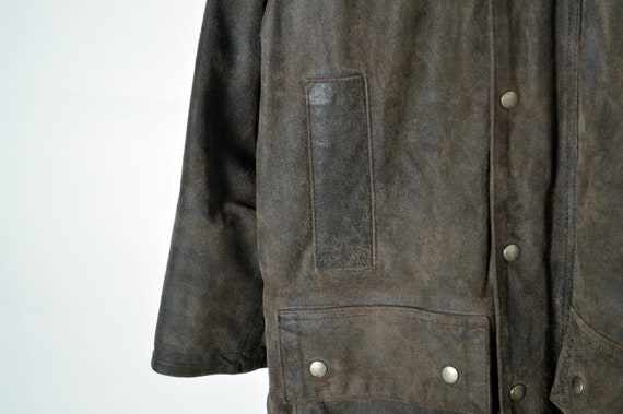 Leather field JACKET men size S Best Connections - image 7