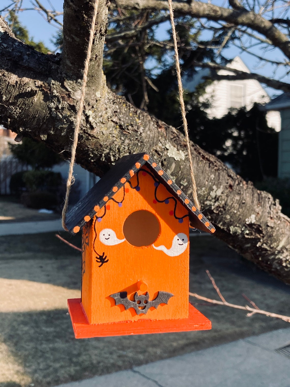 Haunted Birdhouse/ Spooky Halloween Wooden Birdhouse/ Etsy