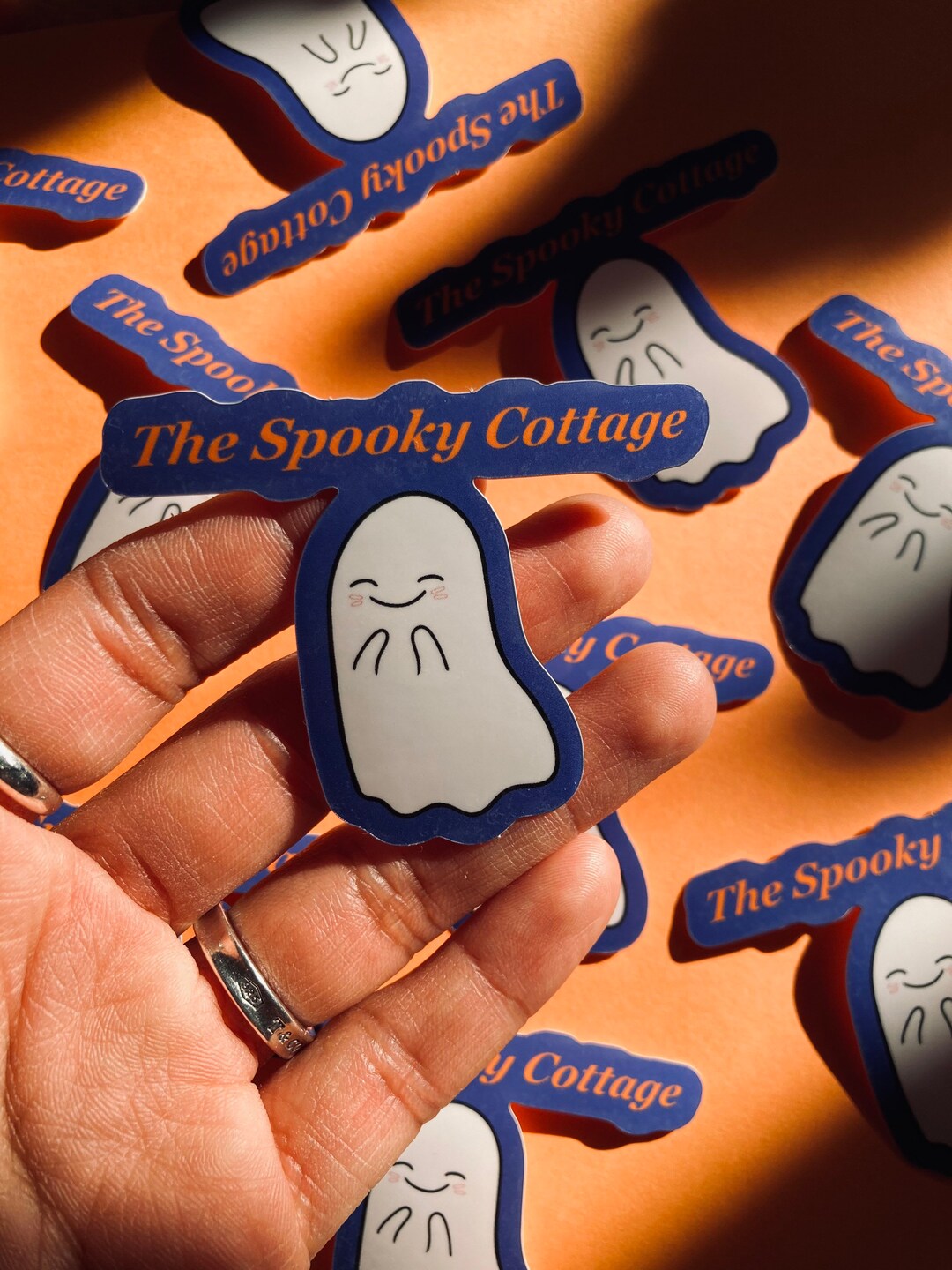 Spooky Ghost Sticker/ Halloween Sticker/ Laptop Stickers/ Cottage