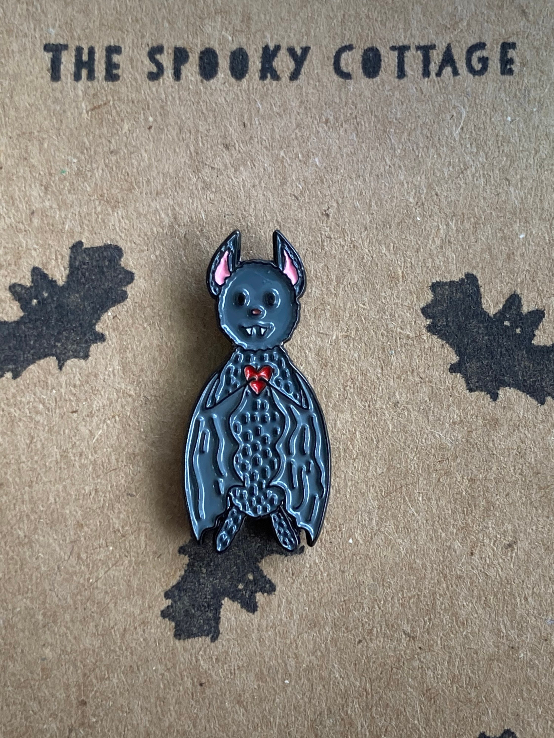 Jake the Bat Pin/ Enamel Pin/ Halloween Pin/ Spooky Pin/ October Pin ...