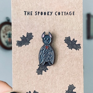 Jake The Bat Pin/ Enamel Pin/ Halloween Pin/ Spooky Pin/ October Pin/ Lapel Pin/ Soft Enamel Pin Halloween/ Spooky Bat Lapel Pin