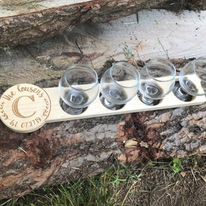 Personalisiertes Flugpaddel - Fügen Sie Ihr Logo hinzu - 2 Glasoptionen - 3 Holzoptionen