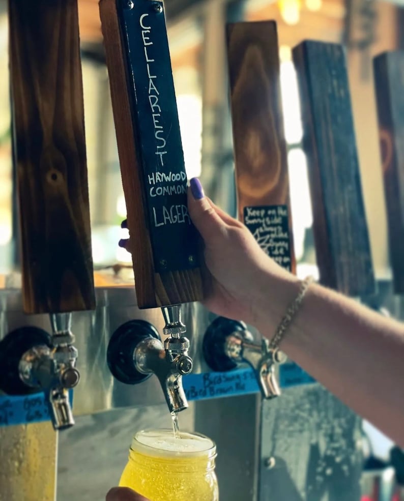 Rugged Industrial Tap Handle Chalk Board Surface Reclaimed Etsy