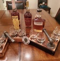 Rugged Industrial Flight Paddle - Chalk Board Surface - Reclaimed Lumber - Beer flight - whiskey flight-
