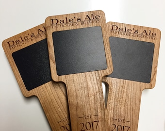 Gegraveerd krijtbord handvat biertap: custom homebrew cadeau