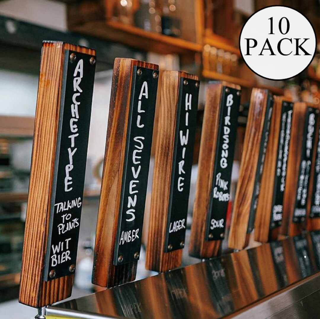 Tap Handle With Chalkboard 10 Pack Handcrafted Rugged