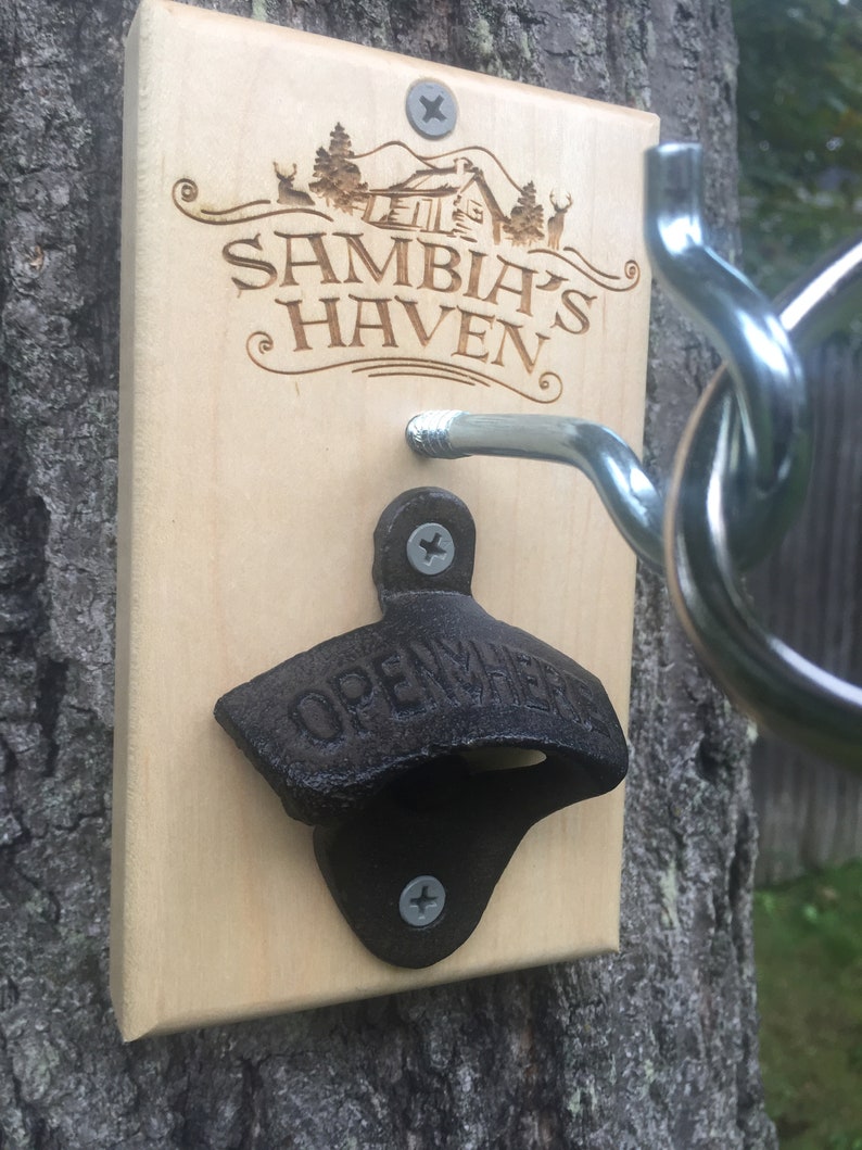 Personalized Hook and Ring Game with Bottle Opener Bimini Game Ring Toss and Drinking Game Customized Family Fun Battle Play Custom Logo for Christmas Fathers Day Groomsmen and Graduation Gifts 
 Perfect for Backyard Fire Pit Yard and Lawn Games