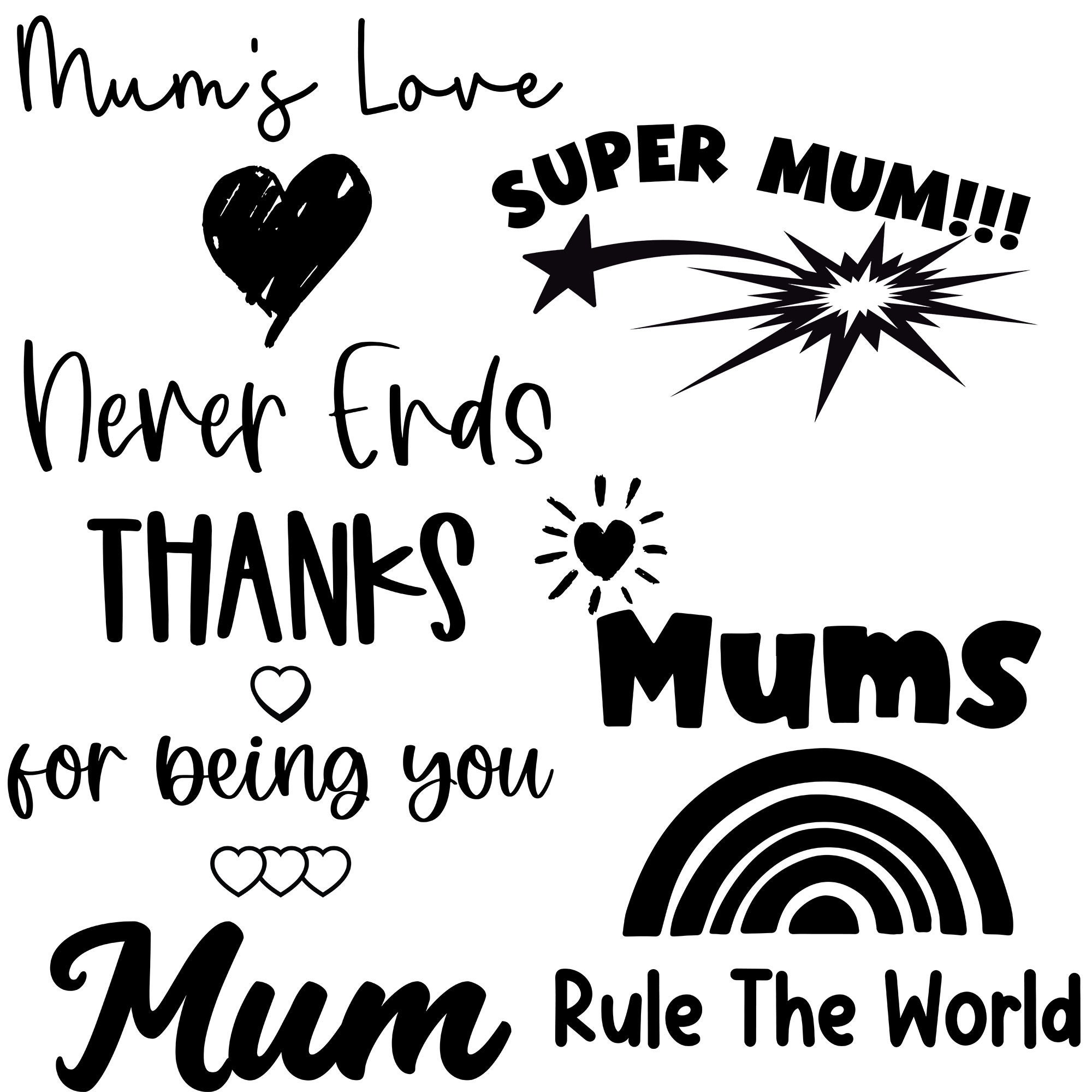 Celebrating Mum Svg Bundle Collection Mum Celebration Pack Cut Files