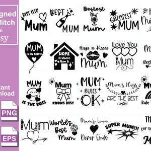 Celebrating Mum Svg Bundle Collection | Mum Celebration Pack  | Cut Files | Mum Cricut Files | Silhouette Mum Files | PNG EPS PDF