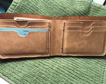 CUSTOM:  Wallet Bi-fold JTK Bison Leather Bi-fold Wallet - Card Wallet - Bifold Wallet