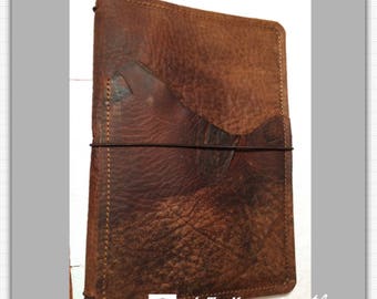 CUSTOM: Kodiak NorthStar Kodiak - oil tanned Leather Cowhide Traveler's Notebook,  Journal, Leather Journal,  Traveller's Notebook,