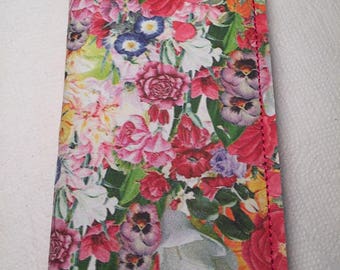 CUSTOM:  Hobonichi Weeks Jacket Slip-on Cover - Secret Garden Floral Leather - Notebook Planner Organizer