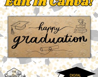 30x60 Graduation Banner Template | 30x60 Customizable Canva Mockup (Digital Download)