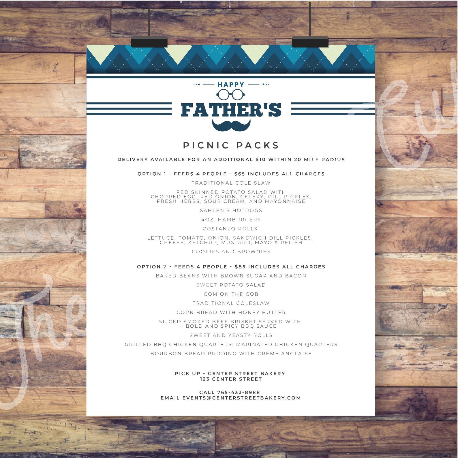 Father's Day Menu Dad's Day Father's Day Etsy