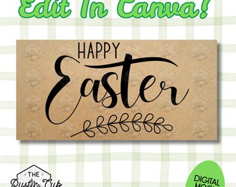 30x60 Easter Banner Template | Simple Design | Editable in Canva | Digital Download | Customizable Mockup