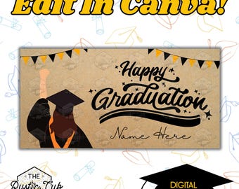 30x60 Graduation Banner | Editable Canva Template (Digital Download)