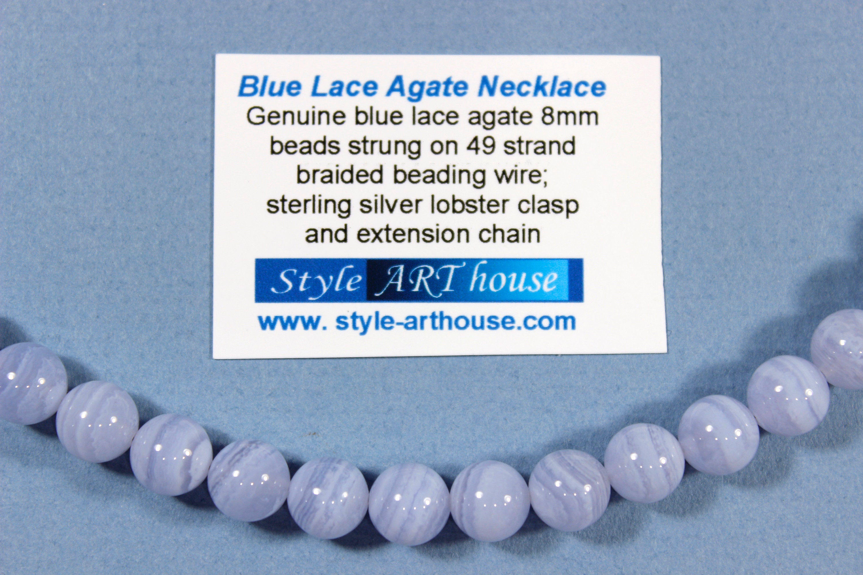 Judith Ripka Sterling Blue Lace Agate Necklace - QVC.com