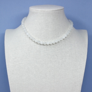 White Selenite Strand Necklace, Various Lengths