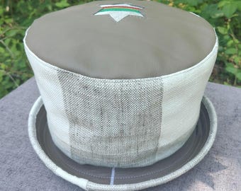 Corona de cuero rastafari hecha a mano / Sombrero de corona rasta / Corona con estrella de David / Se ajusta a 62 cm / Para rastas hasta la cintura