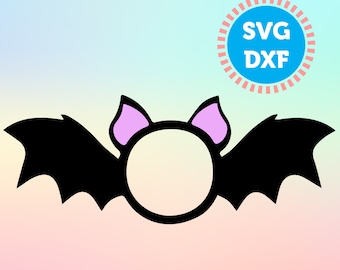 Halloween Bat Monogram Frame SVG, Halloween svg, Cricut Cut Files, Silhouette Cut Files, Vector files