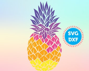 Pineapple SVG DXF files, SVG Files, Cricut Cut Files, Silhouette Cut Files, Vector files, Pineapple Monogram svg, Svg Studio