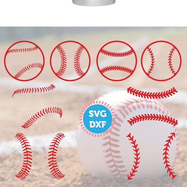 Baseball stitches SVG DXF, Baseball bundle svg, Softball stitches ssvg, Softball svg files, Softball laces svg, Baseball svg files