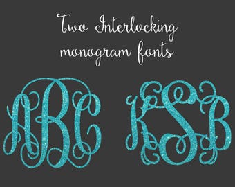 SVG Bundle, Interlocking Vine Monogram, Monogram Bundle SVG, Monogram fonts, svg fonts, svg files for silhouette,vine monogram font