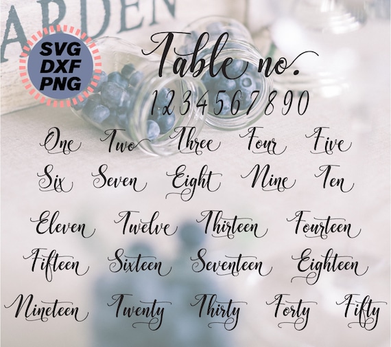 Download Wedding Table Numbers Svg Cut File