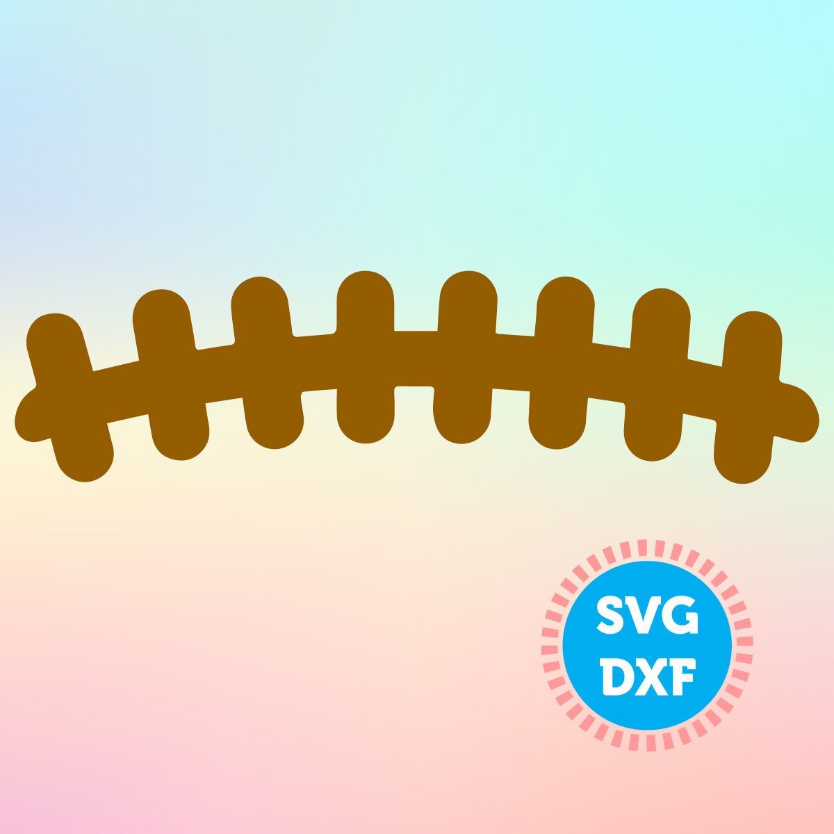 Football laces SVG DXF files Football Silhouette Football Etsy