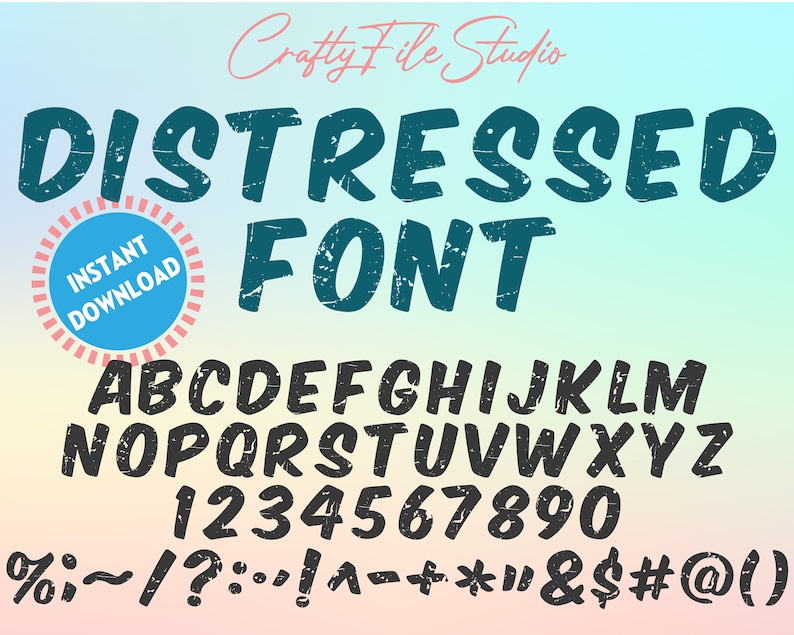 Download Distressed font svg Distressed Alphabet svg Grunge ...