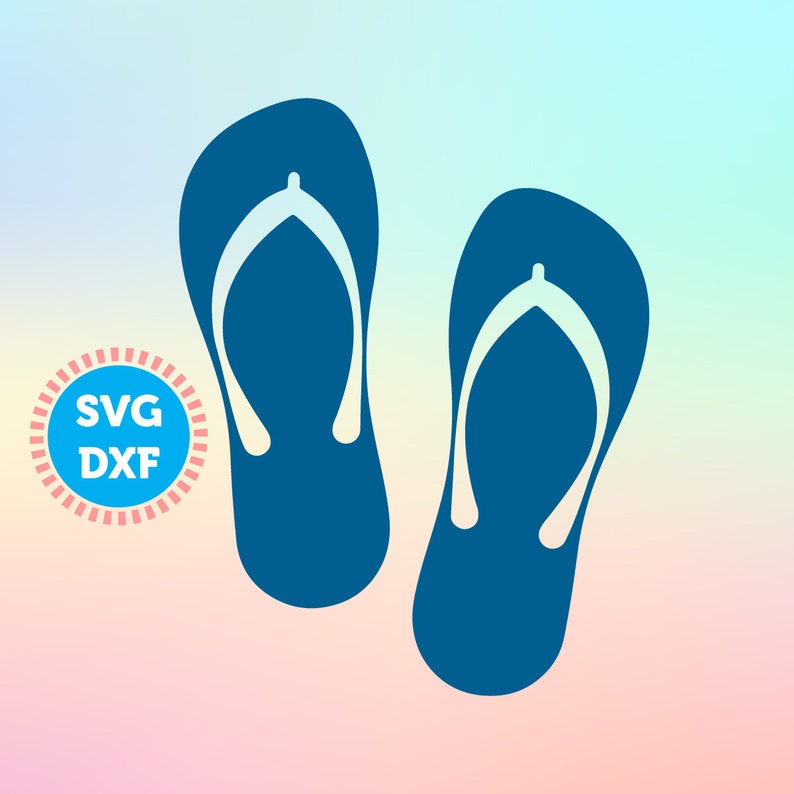 Download Summer Flip Flops SVG DXF Flip Flop Sandal Design SVG | Etsy