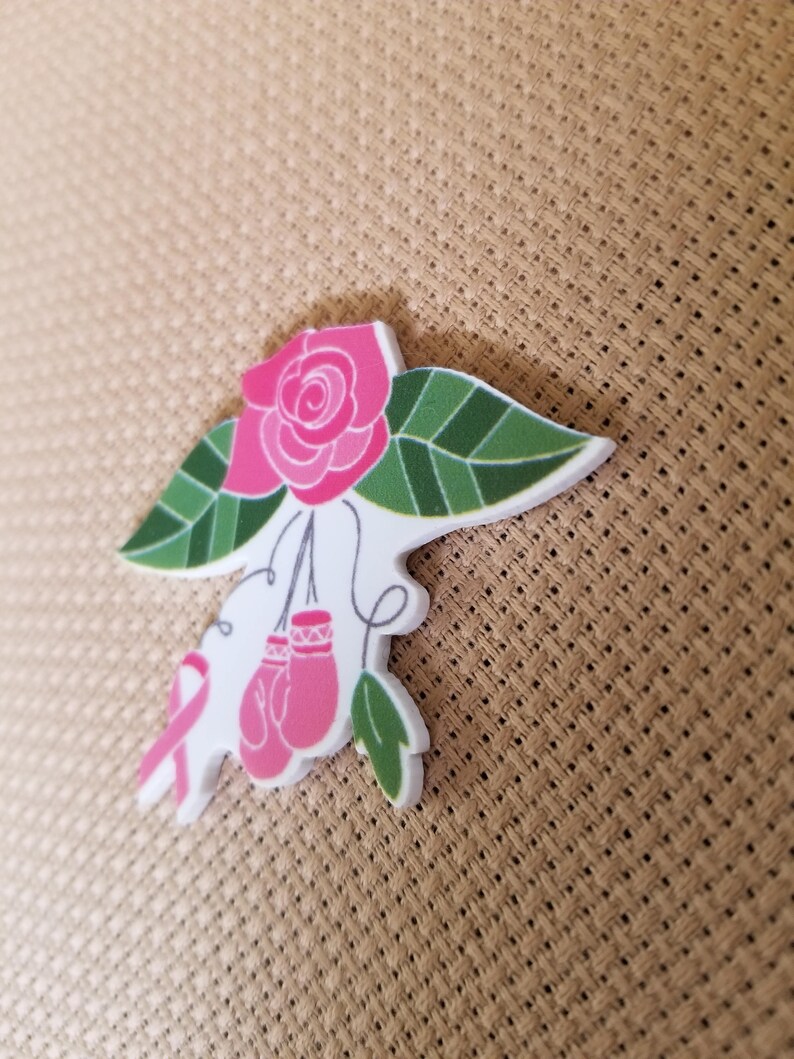 Needle Nanny,Needle Keeper Cross Stitch Fight like a Girl Cancer Resin Needle Minder
