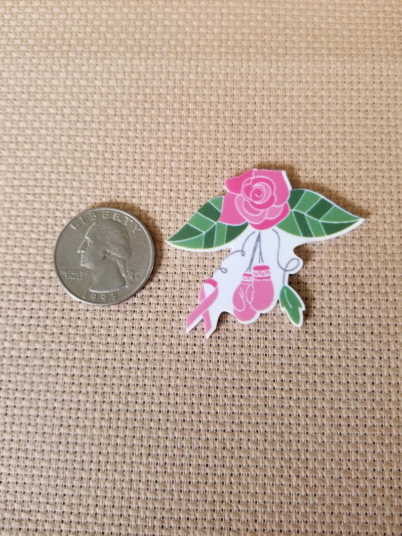 Needle Nanny,Needle Keeper Cross Stitch Fight like a Girl Cancer Resin Needle Minder