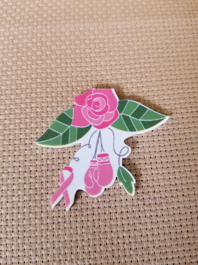 Needle Nanny,Needle Keeper Cross Stitch Fight like a Girl Cancer Resin Needle Minder