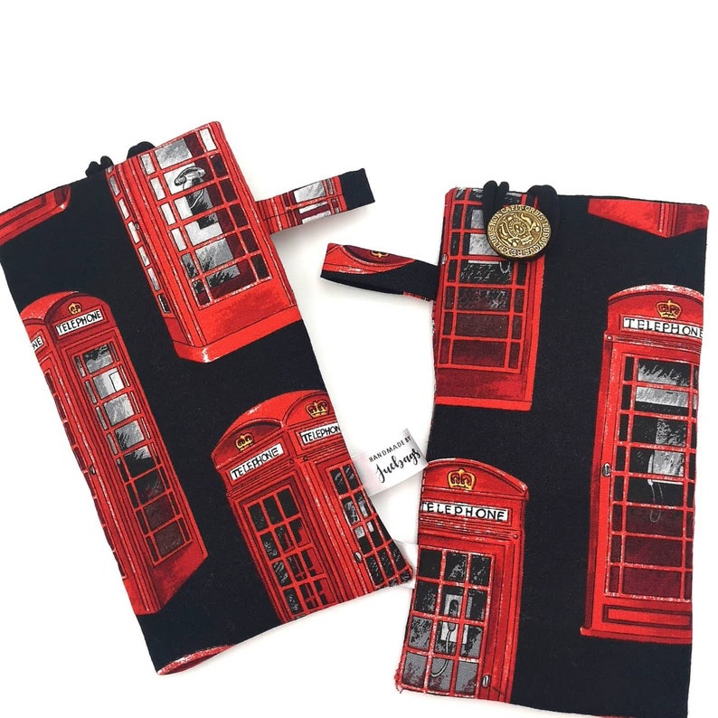 glasses pouch TelePhone box fabric phone pouch red phone boxes christmas gifts