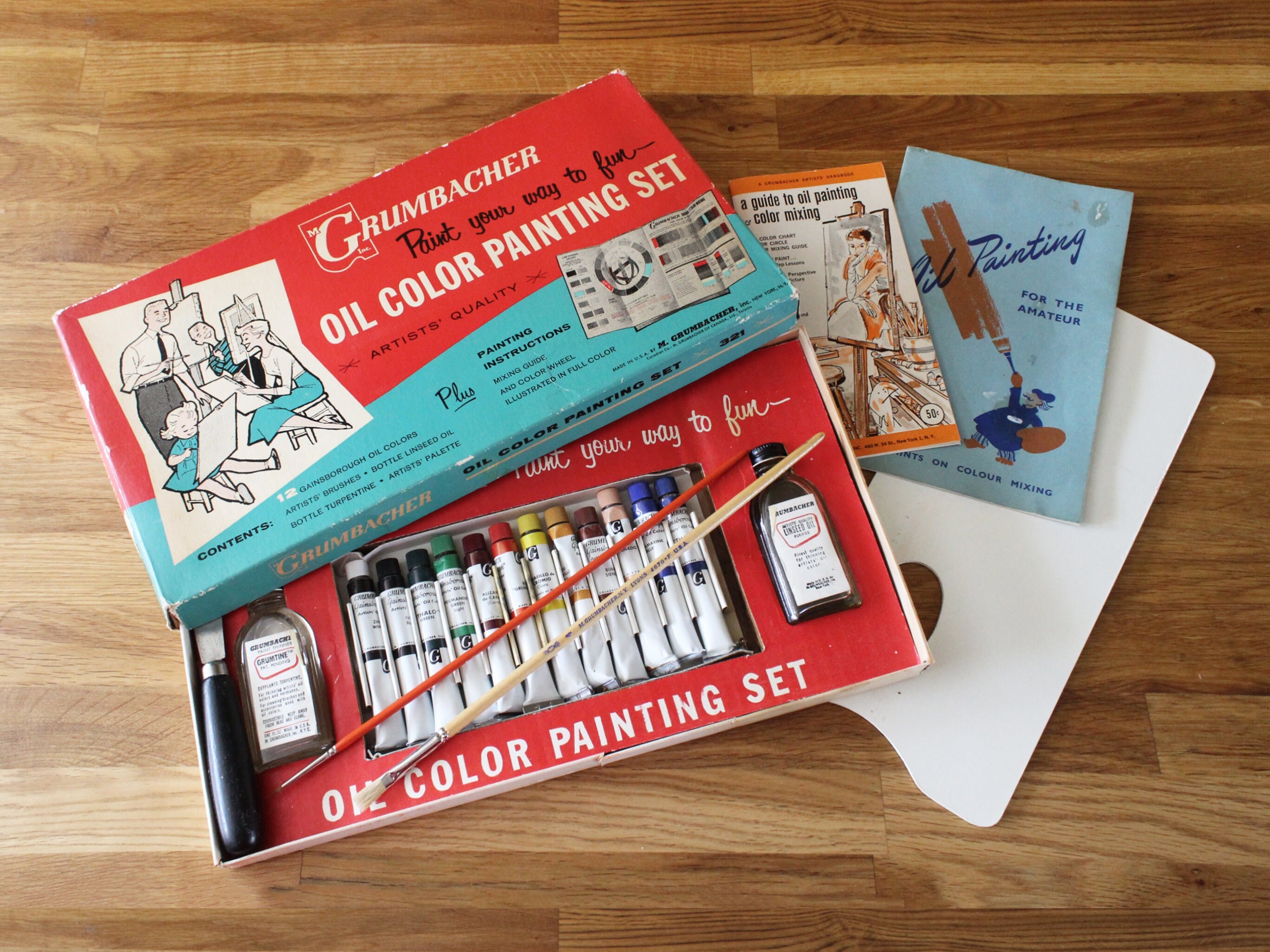 Vintage Grumbacher Oil Painting Set From the 1960s Discovered by