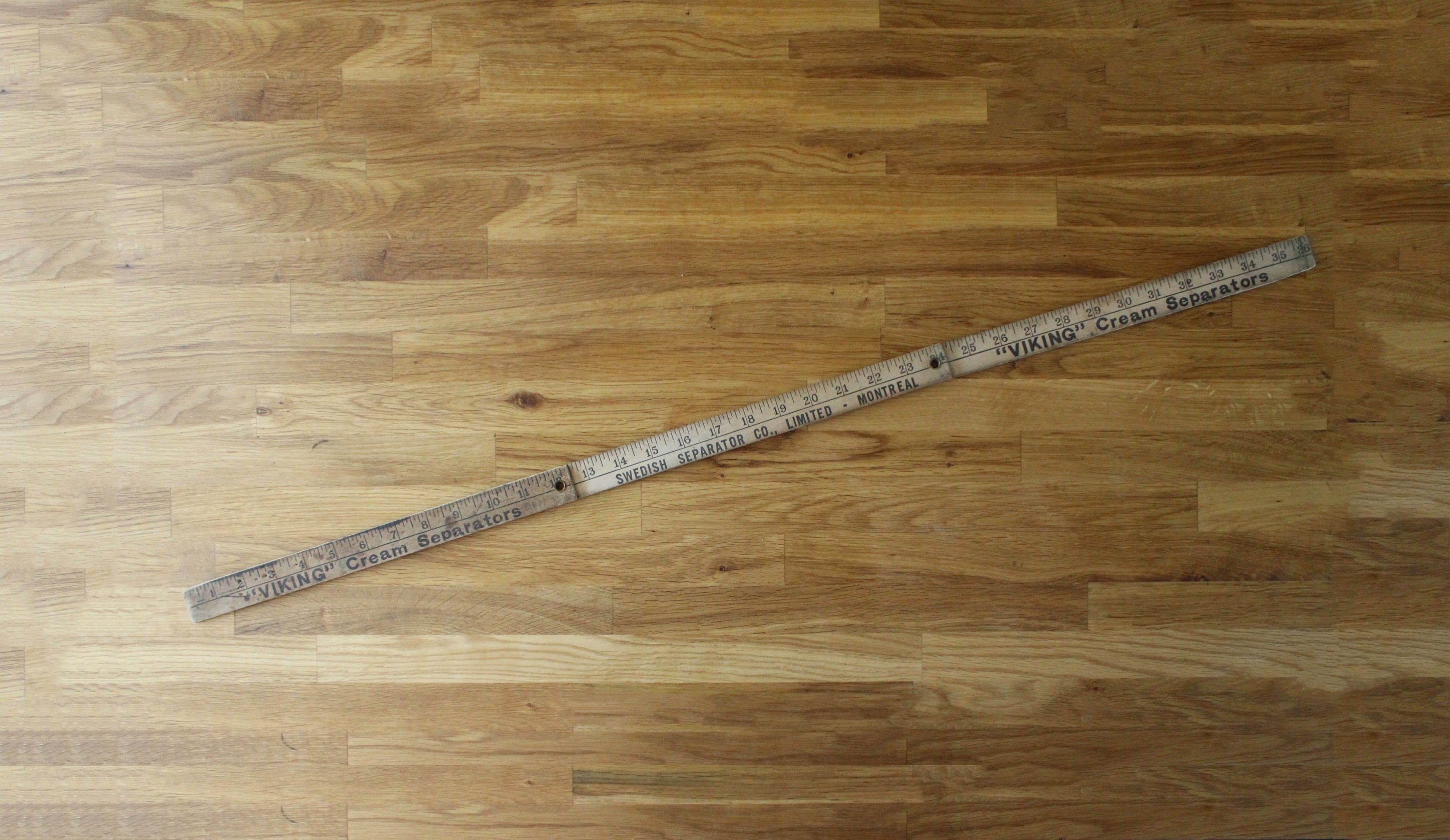 Vintage Folding Yardstick 'viking' Cream Separators Etsy