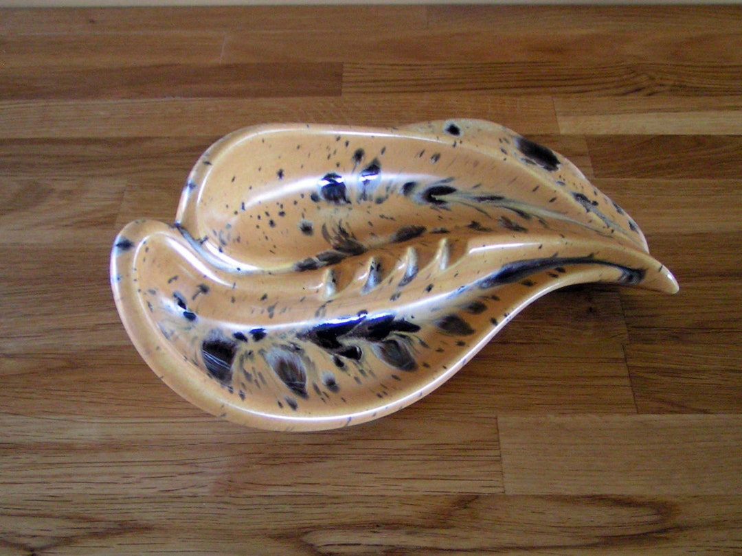 1970s Gold and Black Spatter Teardrop Ashtray Mid Century - Etsy